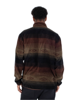 The Hurley Mens Mesa Windchill 1/4 Zip Fleece in Espresso