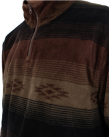 The Hurley Mens Mesa Windchill 1/4 Zip Fleece in Espresso