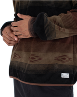 The Hurley Mens Mesa Windchill 1/4 Zip Fleece in Espresso