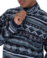 The Hurley Mens Mesa Windchill 1/4 Zip Fleece in Nightforce