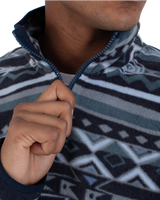 The Hurley Mens Mesa Windchill 1/4 Zip Fleece in Nightforce