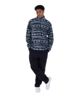 The Hurley Mens Mesa Windchill 1/4 Zip Fleece in Nightforce