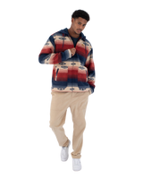 The Hurley Mens Easy Rider Sherpa Fleece Jacket in Nightforce