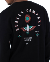 The Hurley Mens Eagle High Sweatshirt in Black