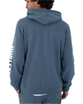 The Hurley Mens Icon Box Zip Hoodie in Grey Teal