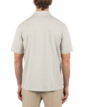 The Hurley Mens Printed Stripe Slub Polo Shirt in Bone