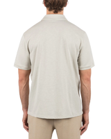 The Hurley Mens Printed Stripe Slub Polo Shirt in Bone