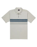 The Hurley Mens Printed Stripe Slub Polo Shirt in Bone