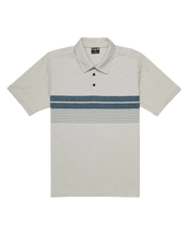 The Hurley Mens Printed Stripe Slub Polo Shirt in Bone