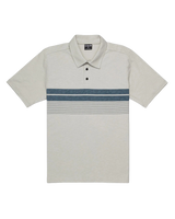 The Hurley Mens Printed Stripe Slub Polo Shirt in Bone