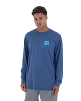 The Hurley Mens Corner Long Sleeve T-Shirt in Abyss