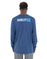 The Hurley Mens Corner Long Sleeve T-Shirt in Abyss