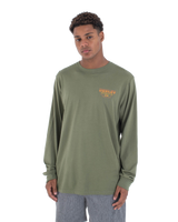 The Hurley Mens Customs Long Sleeve T-Shirt in Malverde