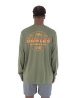 The Hurley Mens Customs Long Sleeve T-Shirt in Malverde