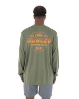 The Hurley Mens Customs Long Sleeve T-Shirt in Malverde