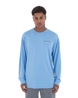 The Hurley Mens Customs Long Sleeve T-Shirt in Aquifer Heather