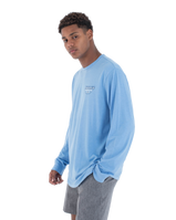The Hurley Mens Customs Long Sleeve T-Shirt in Aquifer Heather