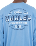 The Hurley Mens Customs Long Sleeve T-Shirt in Aquifer Heather