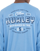 The Hurley Mens Customs Long Sleeve T-Shirt in Aquifer Heather
