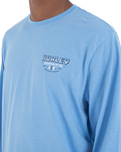 The Hurley Mens Customs Long Sleeve T-Shirt in Aquifer Heather