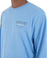 The Hurley Mens Customs Long Sleeve T-Shirt in Aquifer Heather
