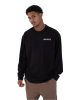 The Hurley Mens Dept Long Sleeve T-Shirt in Black