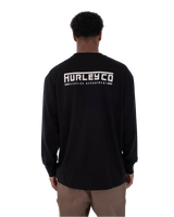 The Hurley Mens Dept Long Sleeve T-Shirt in Black