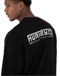 The Hurley Mens Dept Long Sleeve T-Shirt in Black