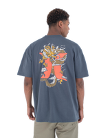The Hurley Mens Dragon Lagoon T-Shirt in Iron Ore
