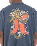 The Hurley Mens Dragon Lagoon T-Shirt in Iron Ore