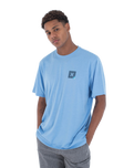 The Hurley Mens Corner T-Shirt in Aquifer Heather