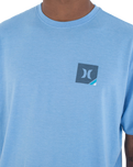 The Hurley Mens Corner T-Shirt in Aquifer Heather