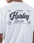 The Hurley Mens Raceway Slub T-Shirt in Platinum