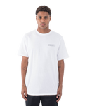 The Hurley Mens Fastlane Lined T-Shirt in White