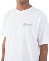 The Hurley Mens Fastlane Lined T-Shirt in White