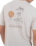 The Hurley Mens Bora Bora Slub T-Shirt in Bone