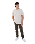 The Hurley Mens Bora Bora Slub T-Shirt in Bone