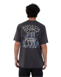 The Hurley Mens H2O-Dri Storm Chasing T-Shirt in Dark Stone Grey