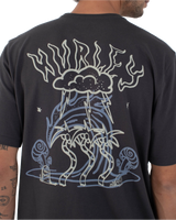 The Hurley Mens H2O-Dri Storm Chasing T-Shirt in Dark Stone Grey