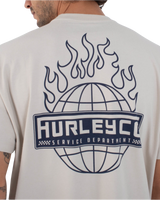 The Hurley Mens Global Fire T-Shirt in Bone