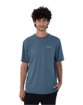 The Hurley Mens H20-Dri Fastlane T-Shirt in Grey Teal