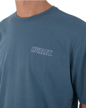 The Hurley Mens H20-Dri Fastlane T-Shirt in Grey Teal