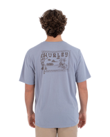 The Hurley Mens Hula T-Shirt in Worker Blue