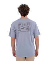 The Hurley Mens Hula T-Shirt in Worker Blue