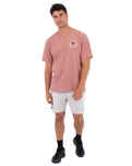 The Hurley Mens Palm T-Shirt in Phantom Rose