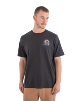 The Hurley Mens Struttin Bones T-Shirt in Dark Stone Grey