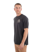 The Hurley Mens Struttin Bones T-Shirt in Dark Stone Grey