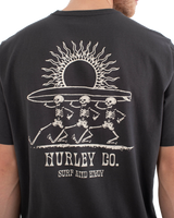 The Hurley Mens Struttin Bones T-Shirt in Dark Stone Grey