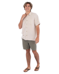 The Hurley Mens Oceanside Shirt in Bone