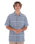 The Hurley Mens Oceanside Shirt in Worker Blue